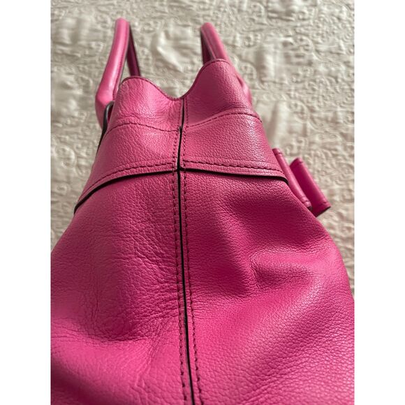 KATE SPADE New York Geniun Leather Pink Fuchsia Bow Satchel Handbag - Picture 7 of 14